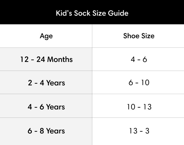 June Adaptive Size Chart for Gripjoy (Kids)
