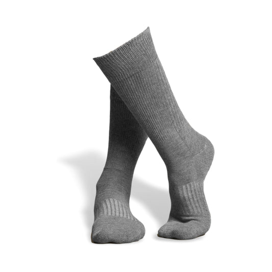 Gripjoy Socks Men's Brown Original Crew Non-Slip Socks - 4 Pack