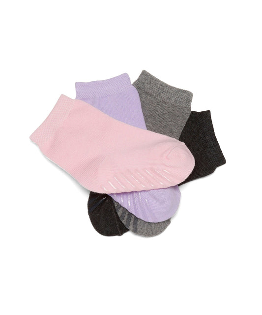 Gripjoy Socks Men's Brown Original Crew Non-Slip Socks - 4 Pack