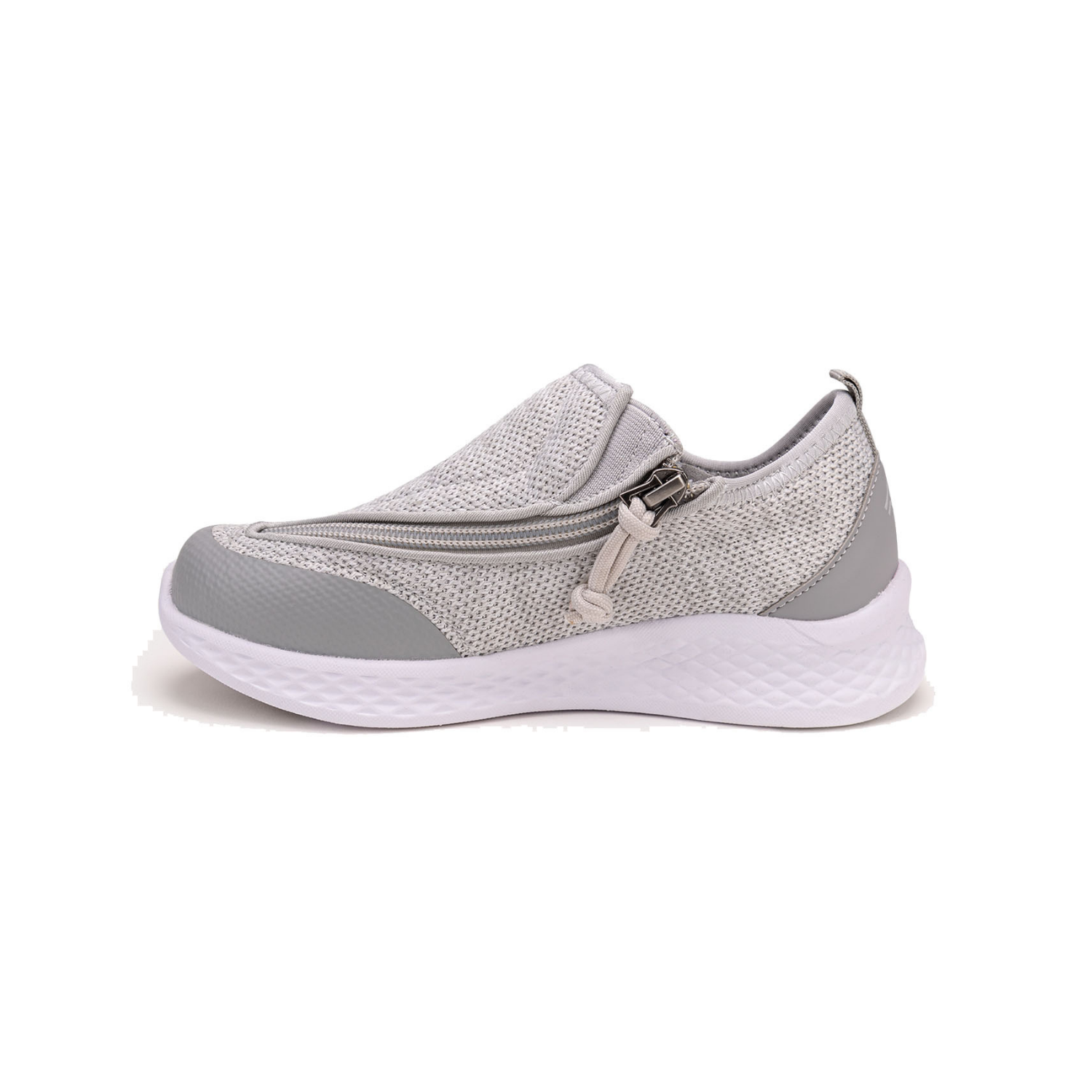 Kid's Grey Lightweight Shoes with Front Zipper Access | June Adaptive