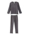 Men's Knit Pajama Set With Back Overlap Top & Pull-on Pant