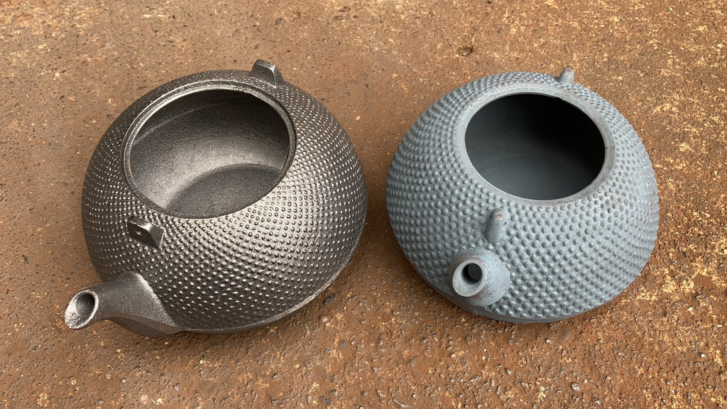 What is "Kamayaki," the technique of rust prevention for Nambu cast iron kettles(Tetsubin)?