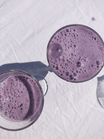 blueberry lion's mane latte