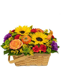 Autumn basket arrangement
