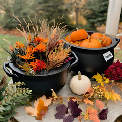 Cauldron with flowers