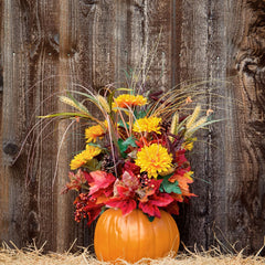 Pumkin flower arrangement