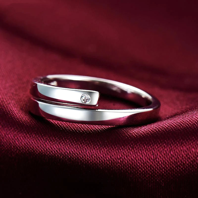 Buyee 925 Sterling Silver Wedding Ring Light Polishing White Zircon Ring  Finger Women Man Classic Party Fine Jewelry Circle - AliExpress