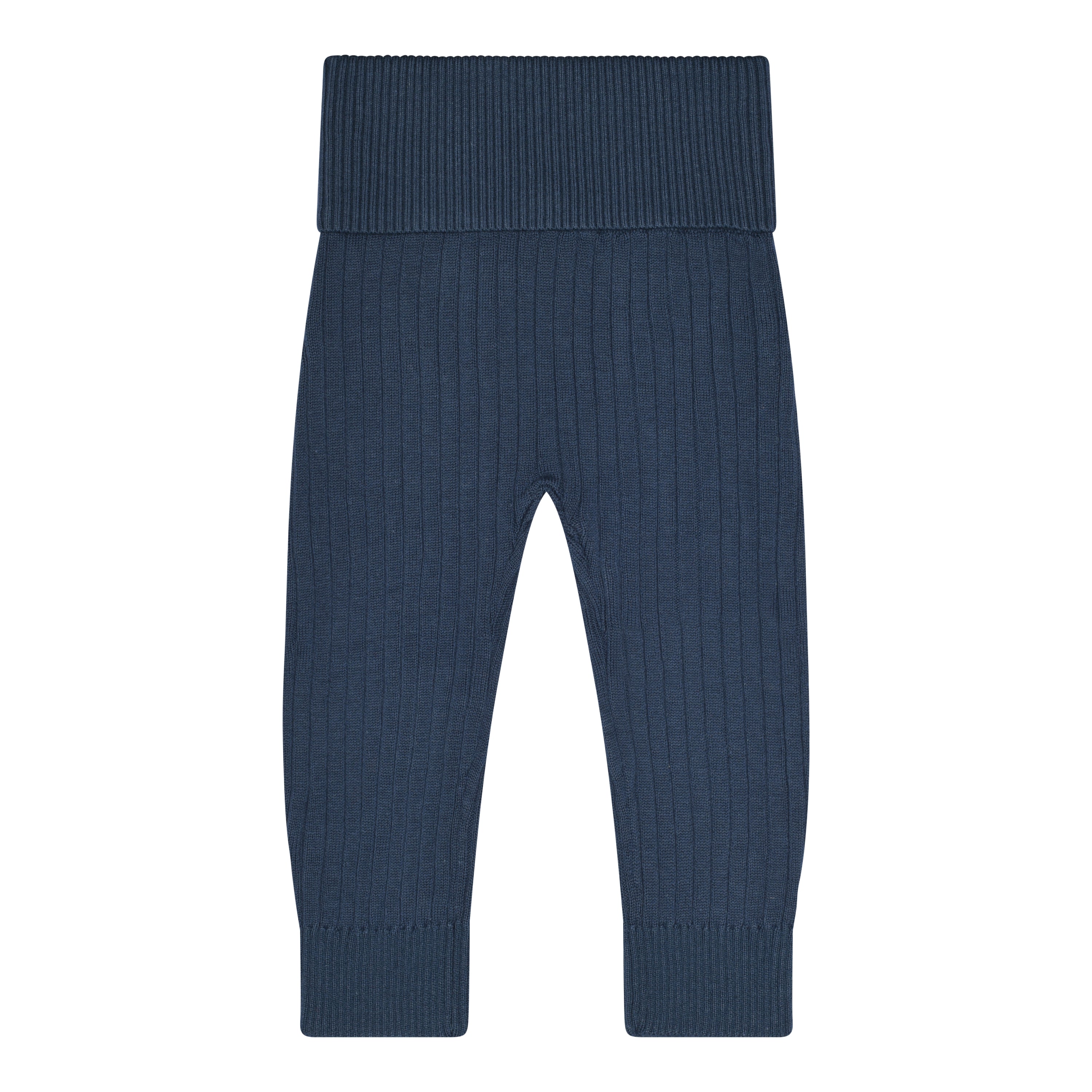 Billede af Strikket Rib Baby Bukser, Dark Denim, Petit Piao