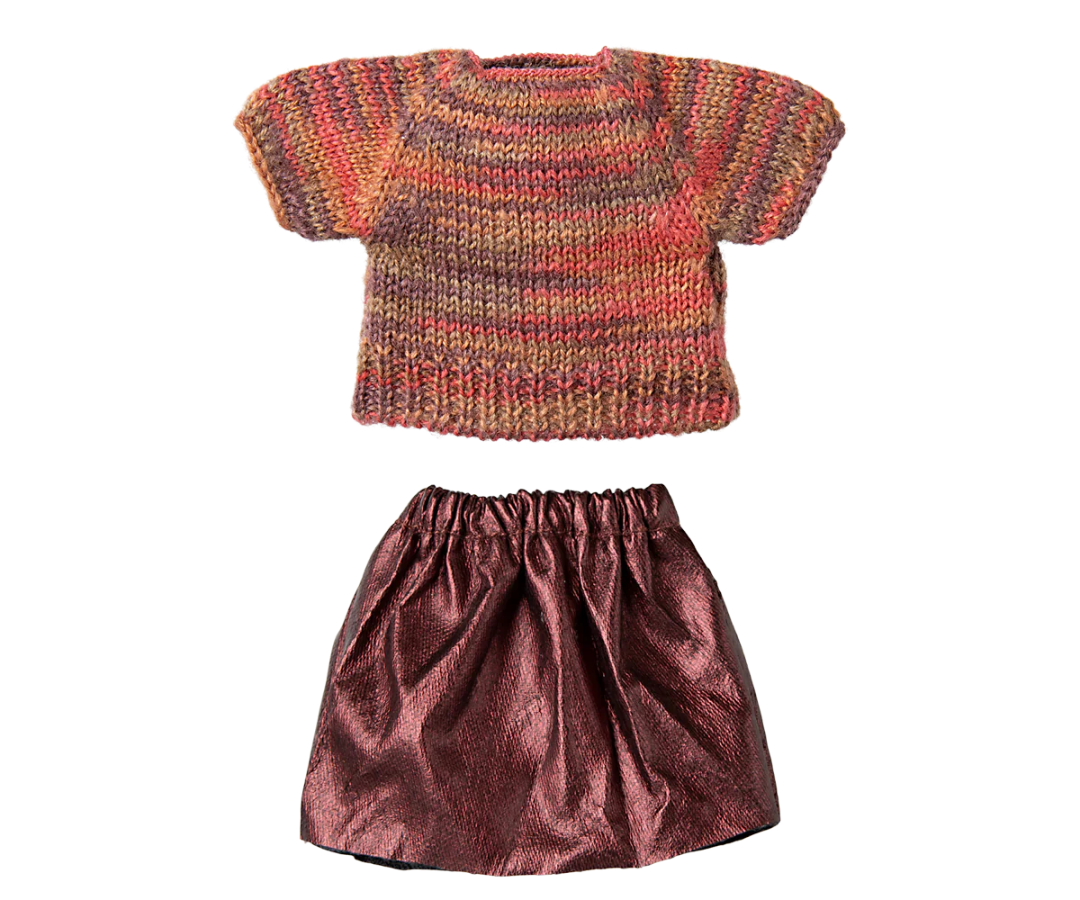 Nederdel Strikket Bluse Mor Mus Maileg