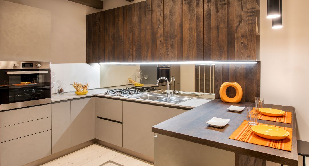 kitchen with under cabinet lights