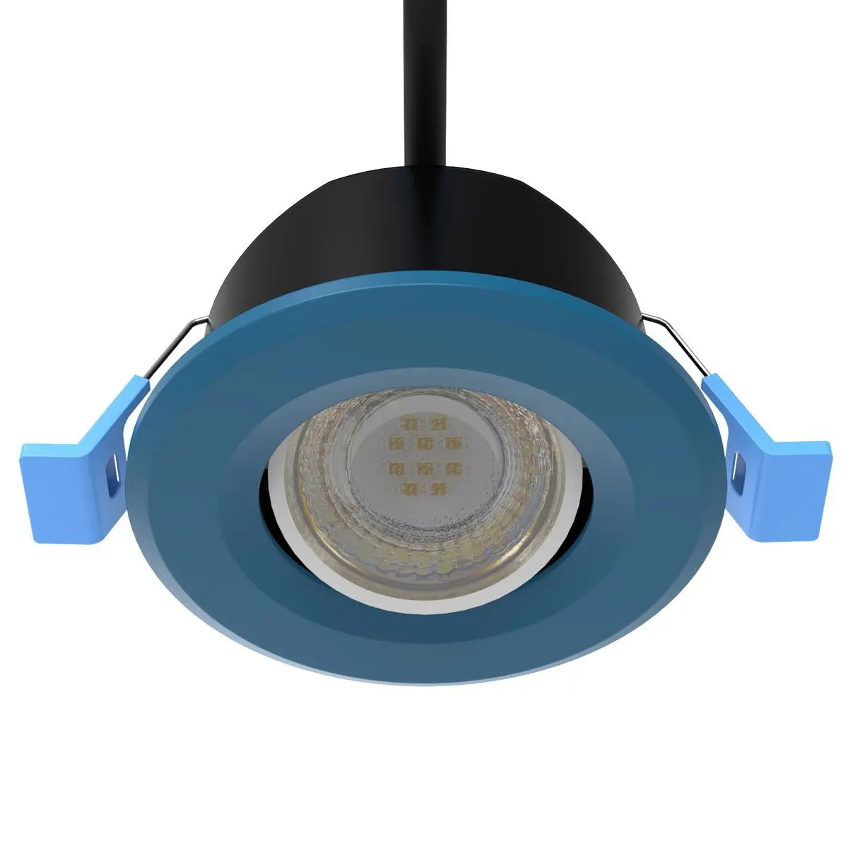 View 6w TiltAdjustable IP65 Fire Rated LED Downlight Blue Bezel information