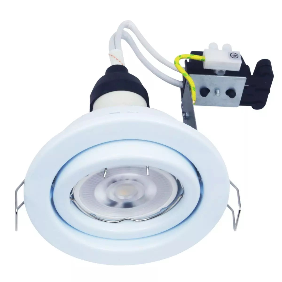 View Recessed Tilt GU10 Downlight in a White Finish information