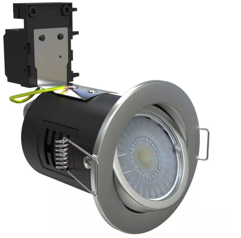 View Brushed Chrome Tilt Fire Rated GU10 Downlight information