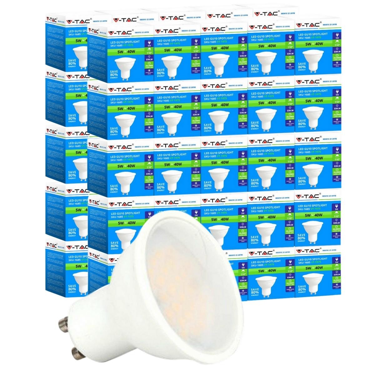 View 50 Pack 5w GU10 LED Bulbs information