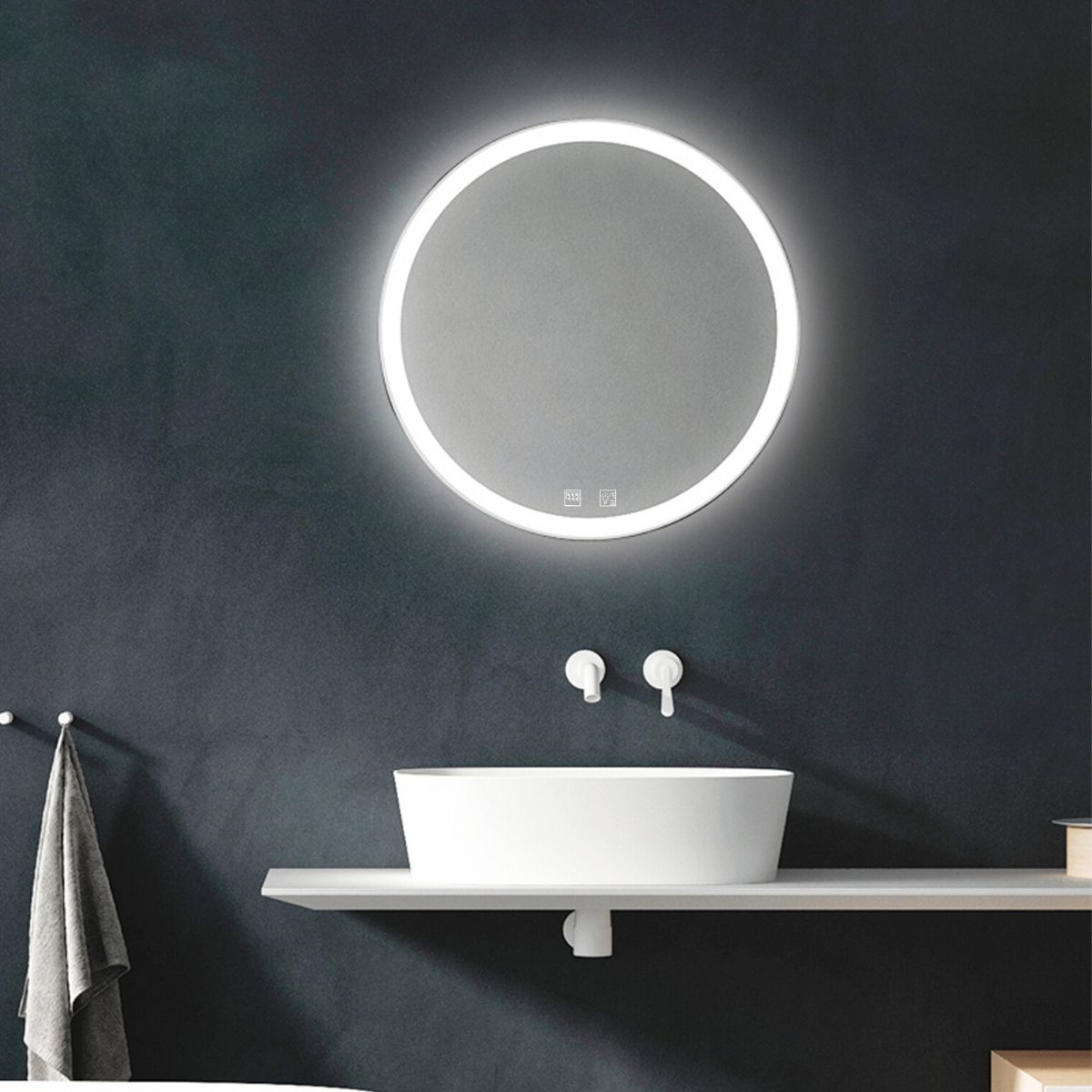 View Colour Adjustable Round LED Bathroom Mirror information