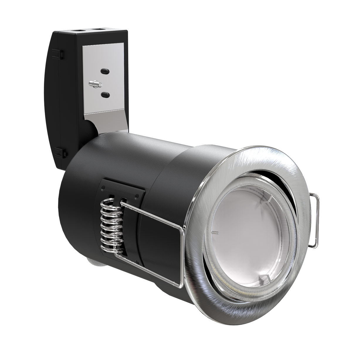 View Brushed Chrome AdjustableTilt GU10 FireRated Downlight information