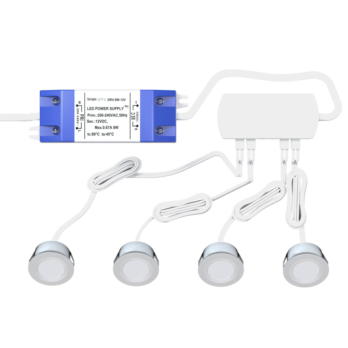 View 4 x 1w LED Plinth Light Kit information