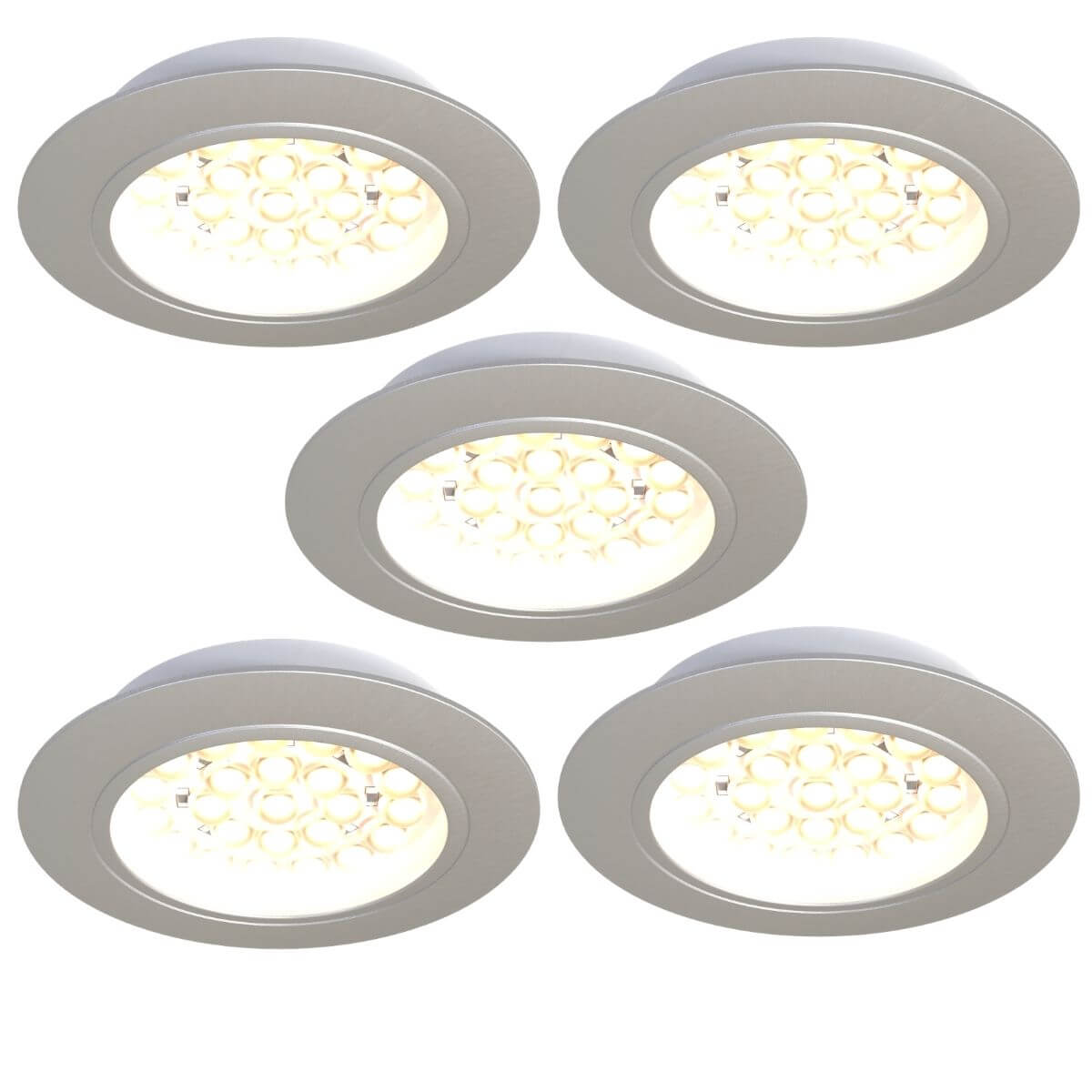 View 5 x Recessed LED Under Cupboard Light Kit information