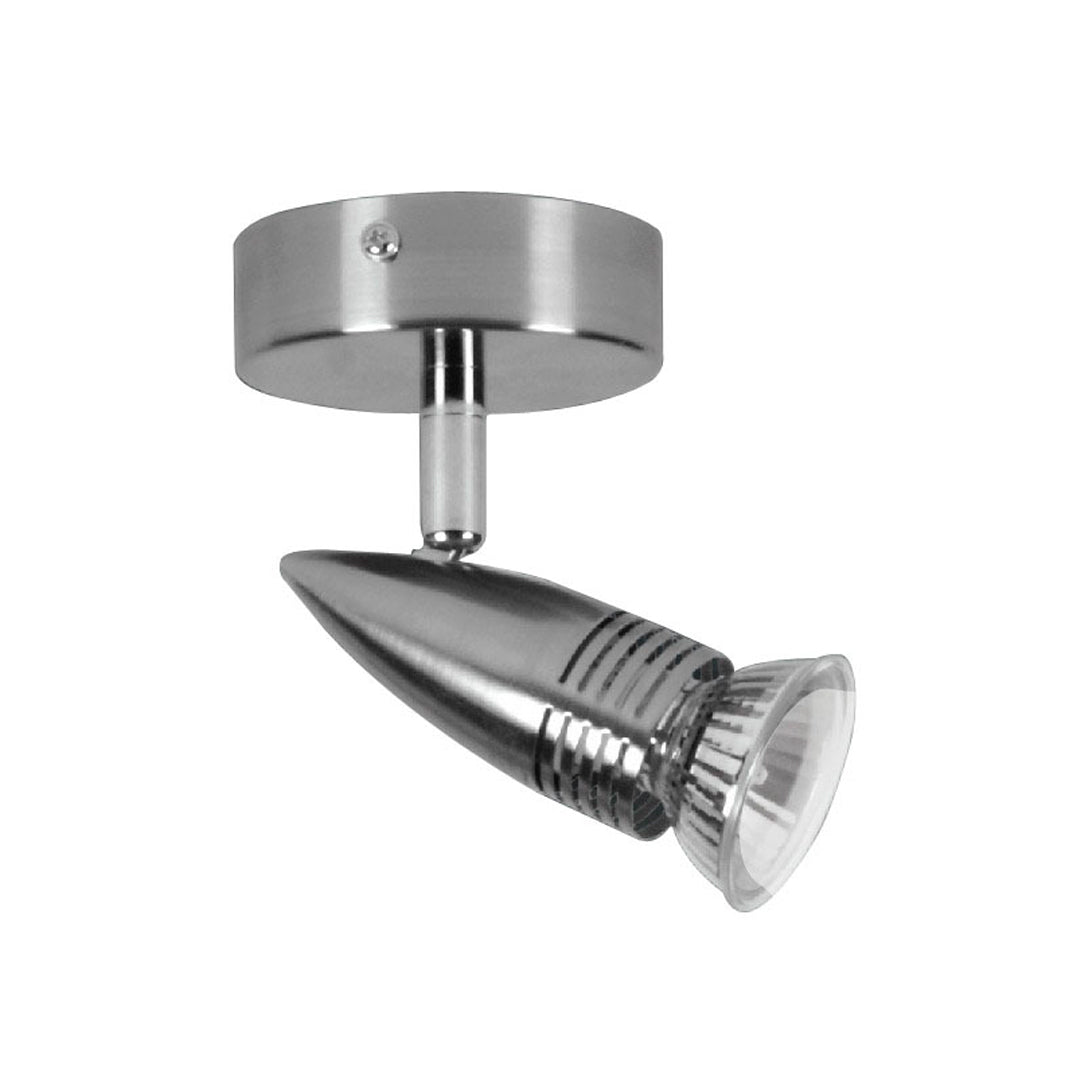 View 1 Light Single Spotlight Chrome or Brushed information