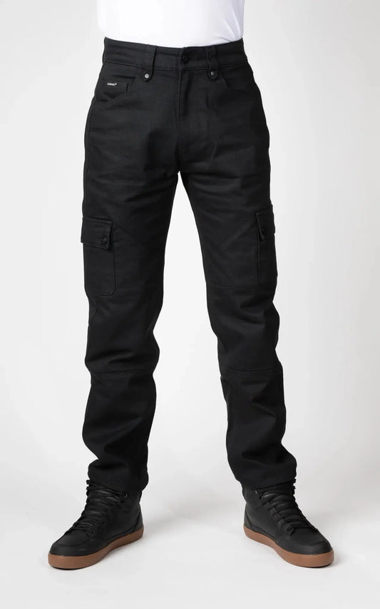 MENS TACTICAL RANGER BLACK EASY KEVLAR LINED RIDING PANTS - Bull-it X WCL