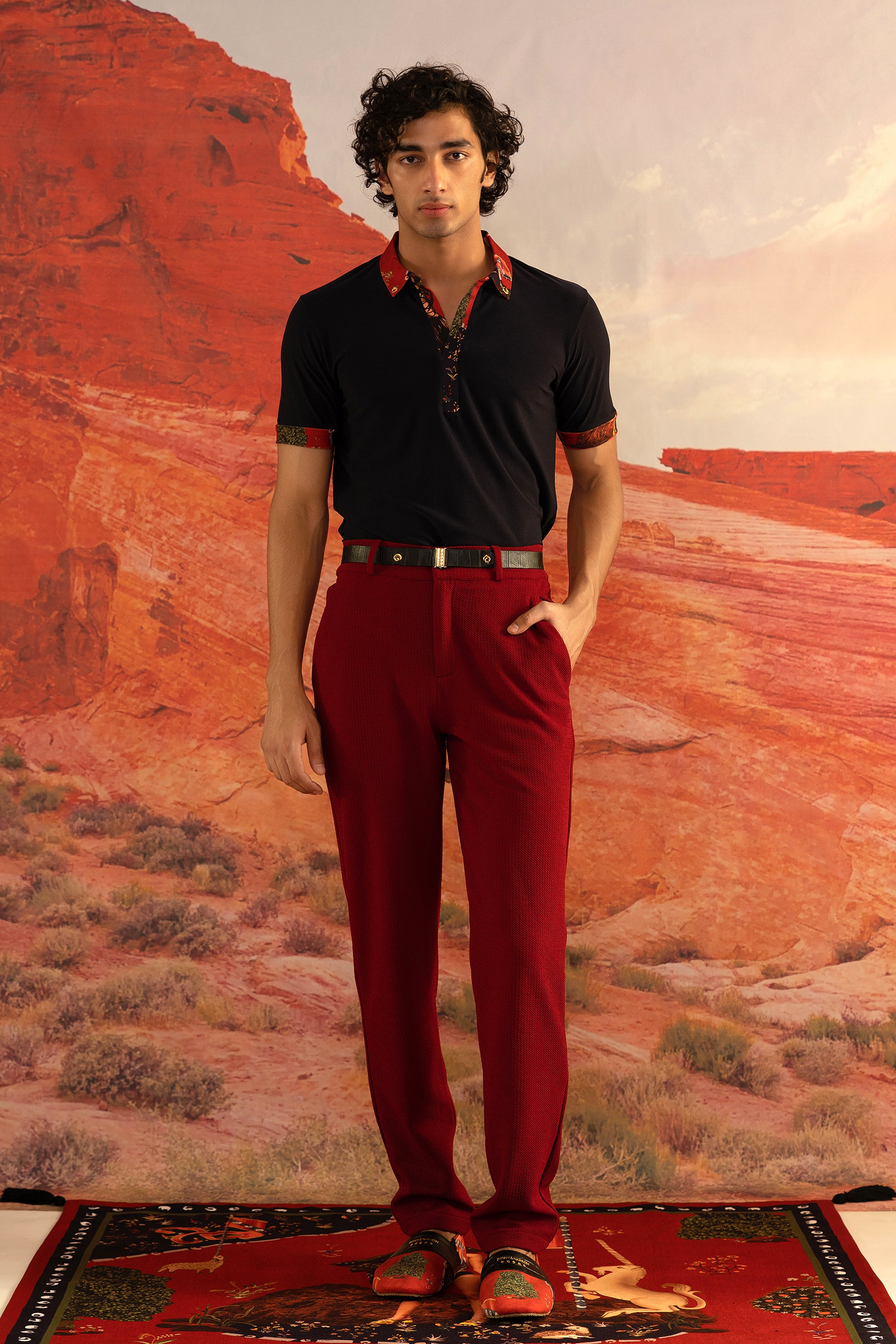 MAN WEARING RED TROUSERS UK | HOMER SYKES