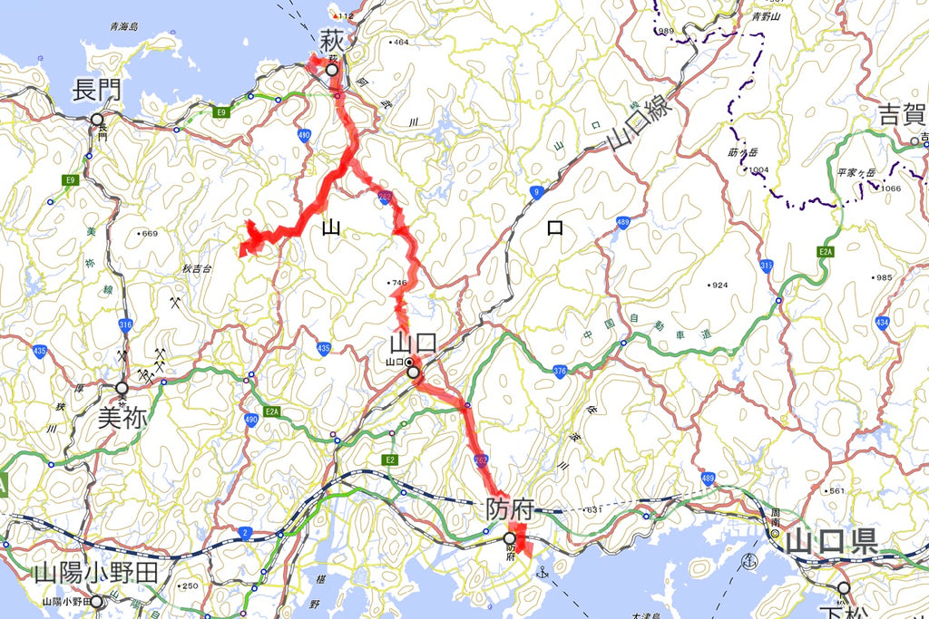 萩往還　ロングトレイル　山口　山陰　山陽