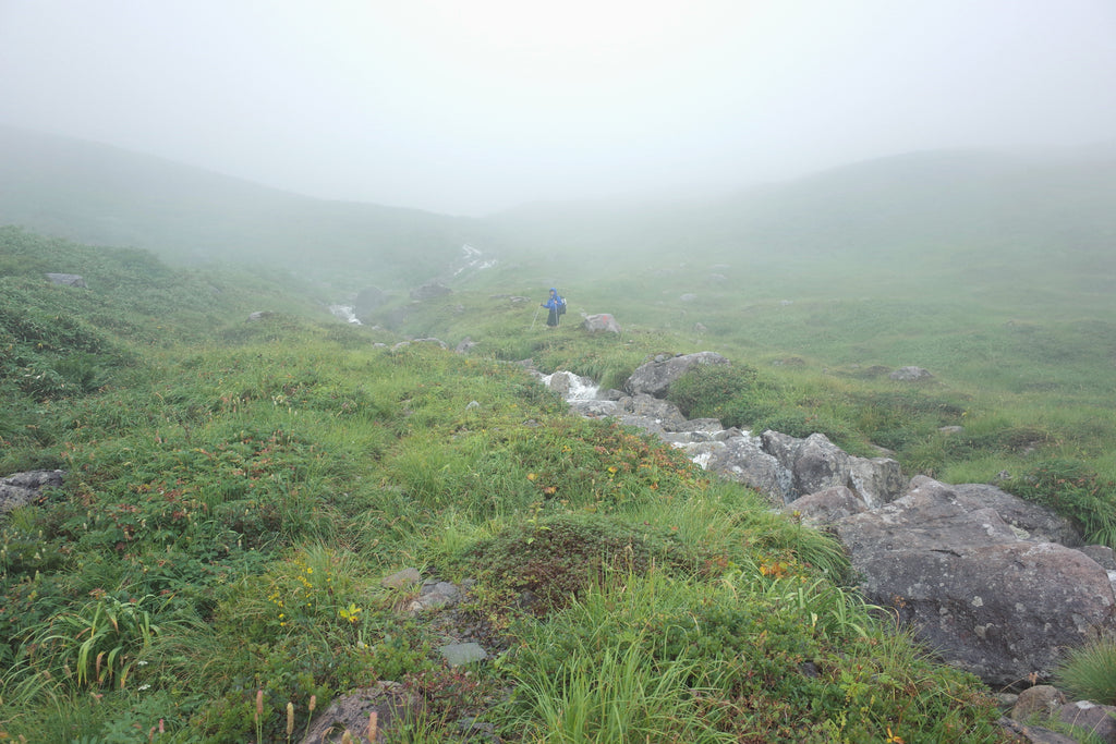 月山　肘折ルート　肘折温泉　念仏ヶ原　山形　百名山　避難小屋　九月