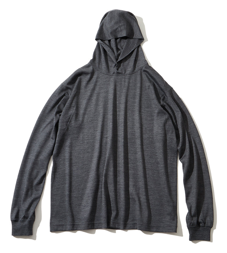 MERINO WOOL LS HOODED T-SHIRT メリノウール ロングスリーブ フーデッド ティーシャツ BAMBOO SHOOTS