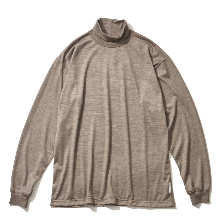 MERINO WOOL LONG SLEEVE OFF TURTLE T-SHIRT / メリノウール ロングスリーブオフタートルティシャツ BAMBOO SHOOTS バンブーシュート