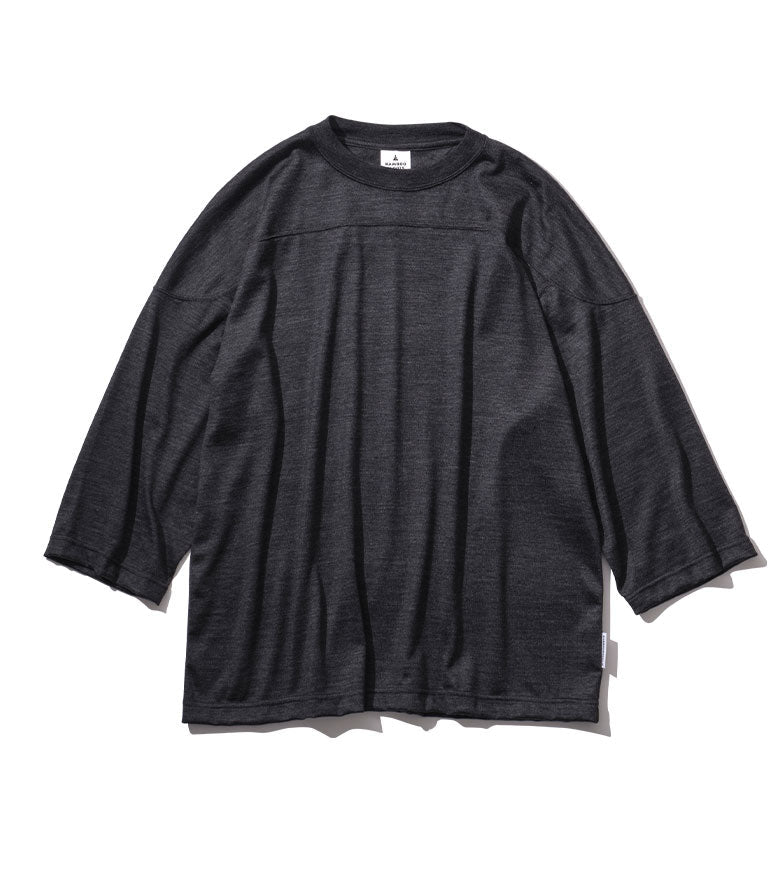 MERINO WOOL 3/4 SLEEVE FOOTBALL TEE メリノフットボールTシャツ BAMBOO SHOOTS