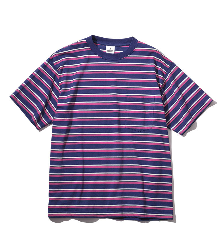 MULTI STRIPE POCKET T-SHIRT マルチストライプTシャツ BAMBOO SHOOTS