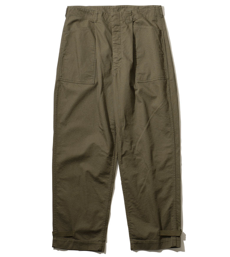 PLEATED FIELD TROUSERS-HERRINGBONE ヘリンボーントラウザー  BAMBOO SHOOTS