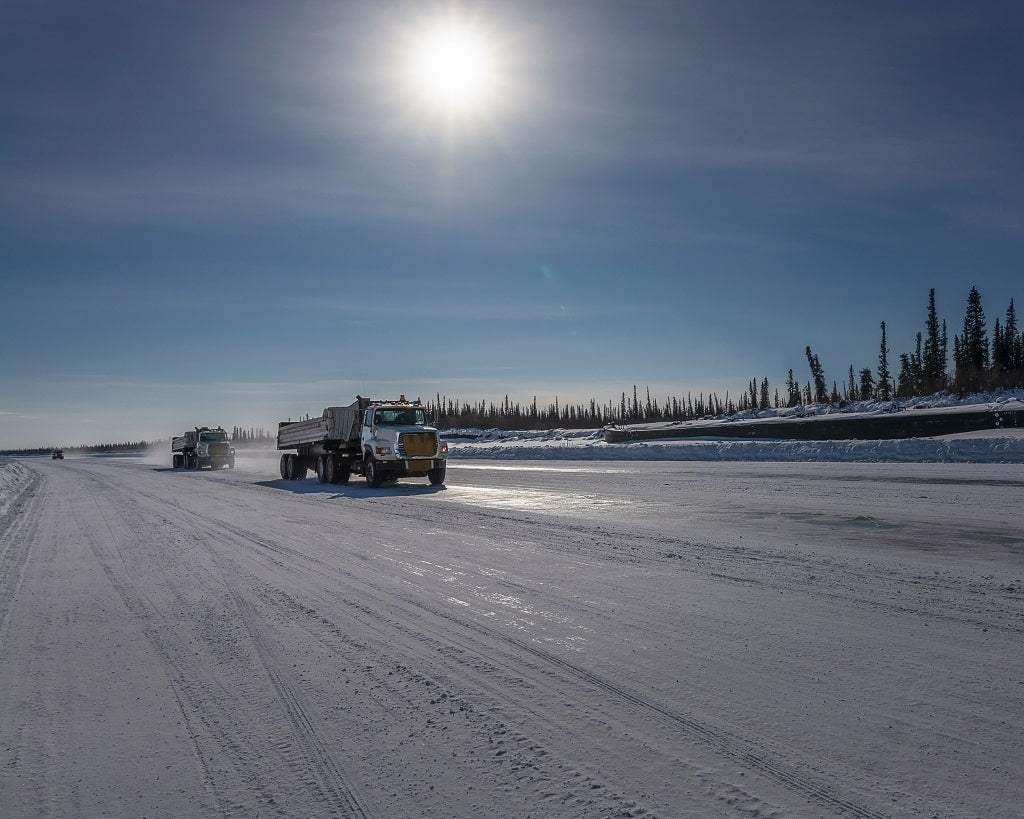 Ice on road