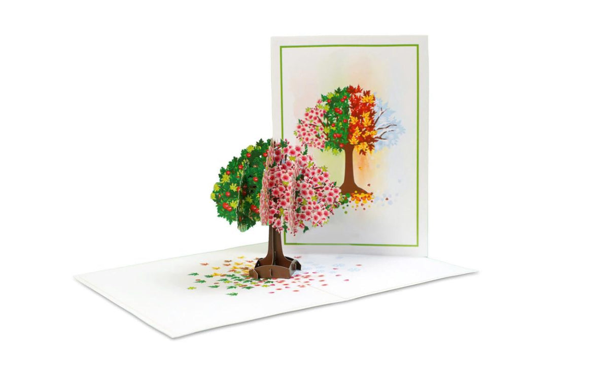 Four Seasons Tree Pop up Card
