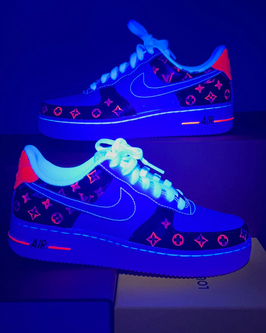 Women's Glow in The Dark Louis Vuitton Af1's US 9