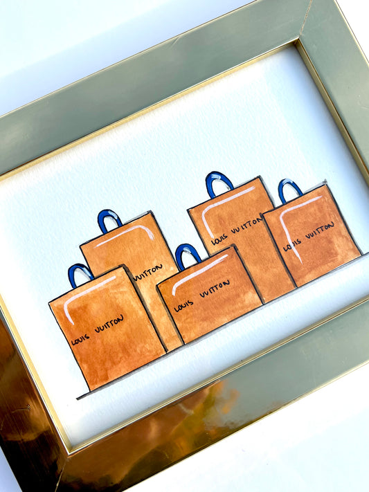 Framed Sketch Luxury Shopping – KHALIFE BY TINA