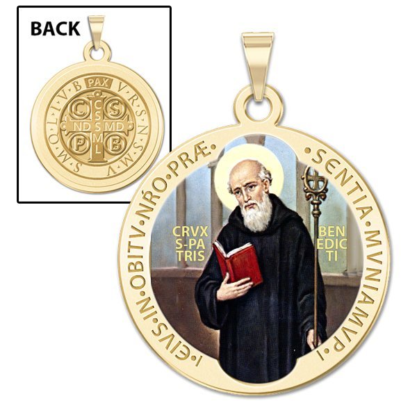 Saint Benedict Medals Set Variable Colors with Different Outline Like a  Brushstrokes Stock Vector - Illustration of metal, church: 123646659