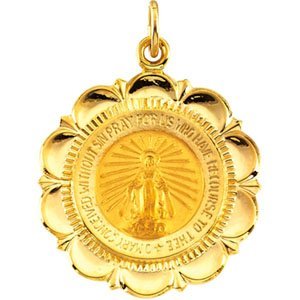 Miraculous Medal 14 Kt. Gold Filled 3rd class Relic
