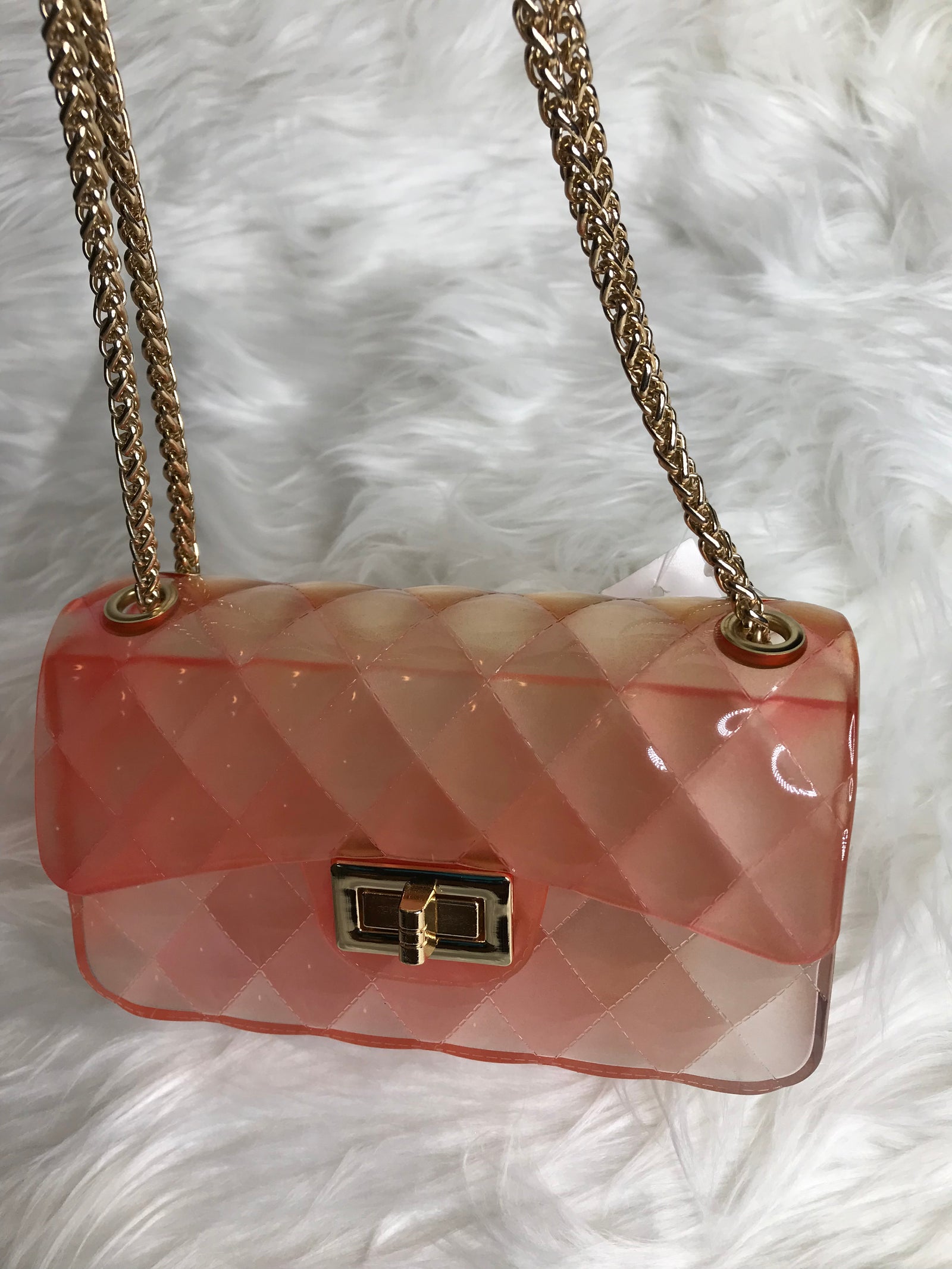 Beautiful Crystal Clear PVC Jelly Handbag Small - Transparent