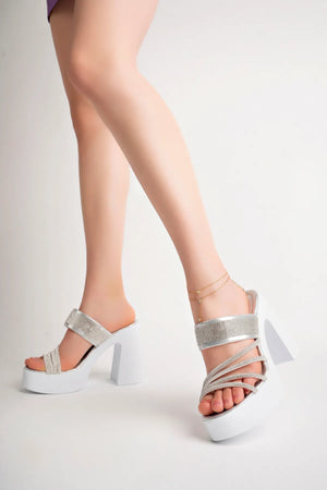 Women's Classic Platform White Leather Slipper - EverEase