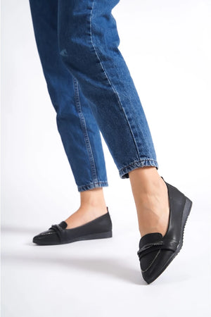 Women's Flat Heeled Ballerinas with Stones - EverEase