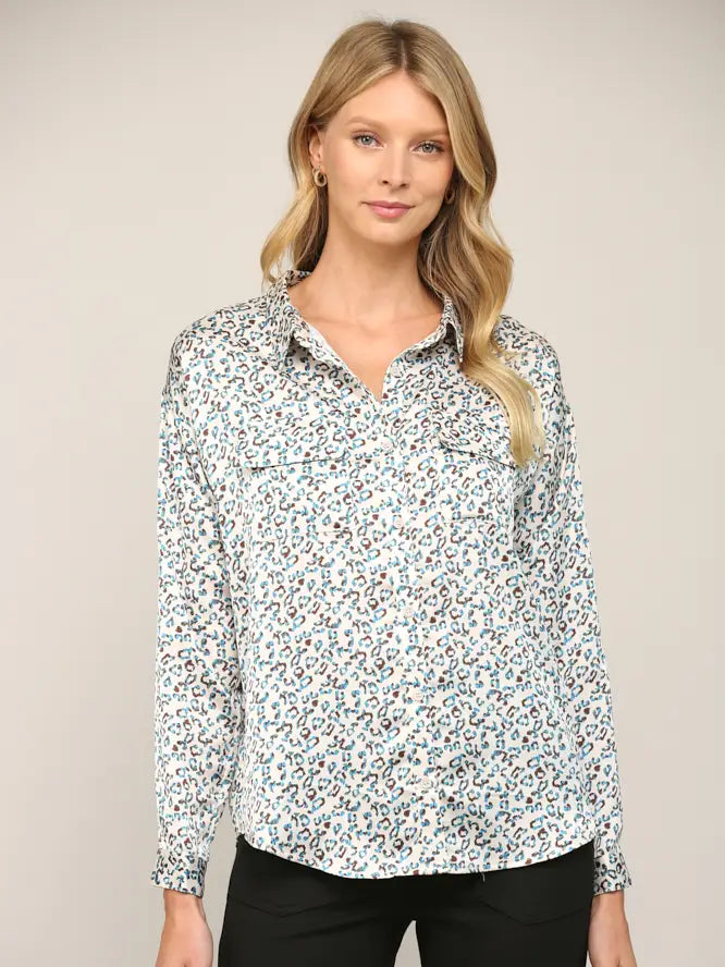 Animal Print Button Down