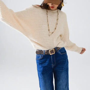 Boat Neck Chunky Sweater - The Golden Knob