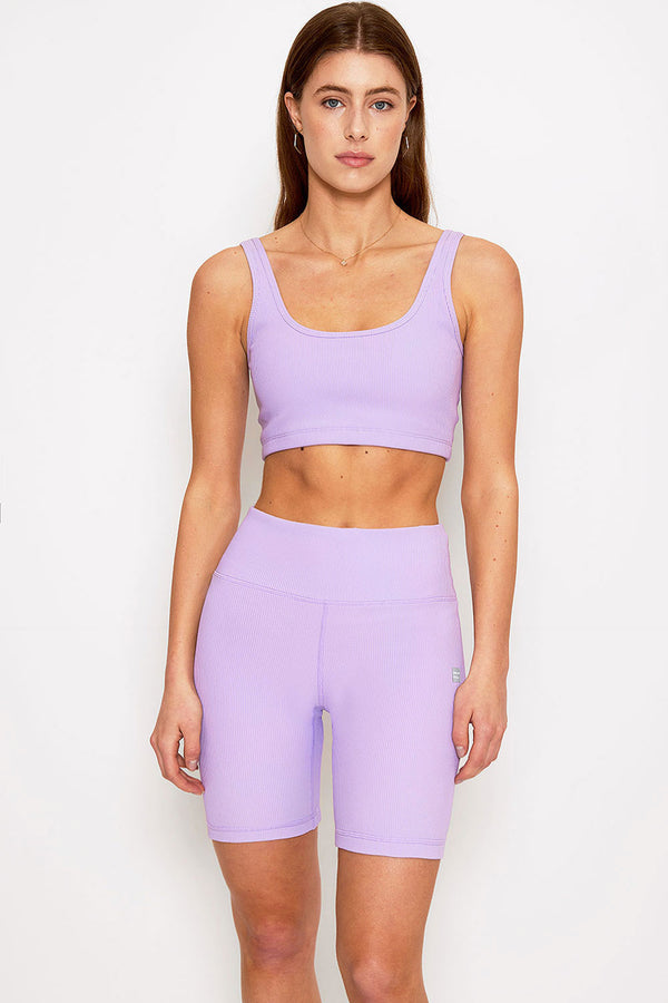 Cream Yoga - Nora double-strap bra top lavender