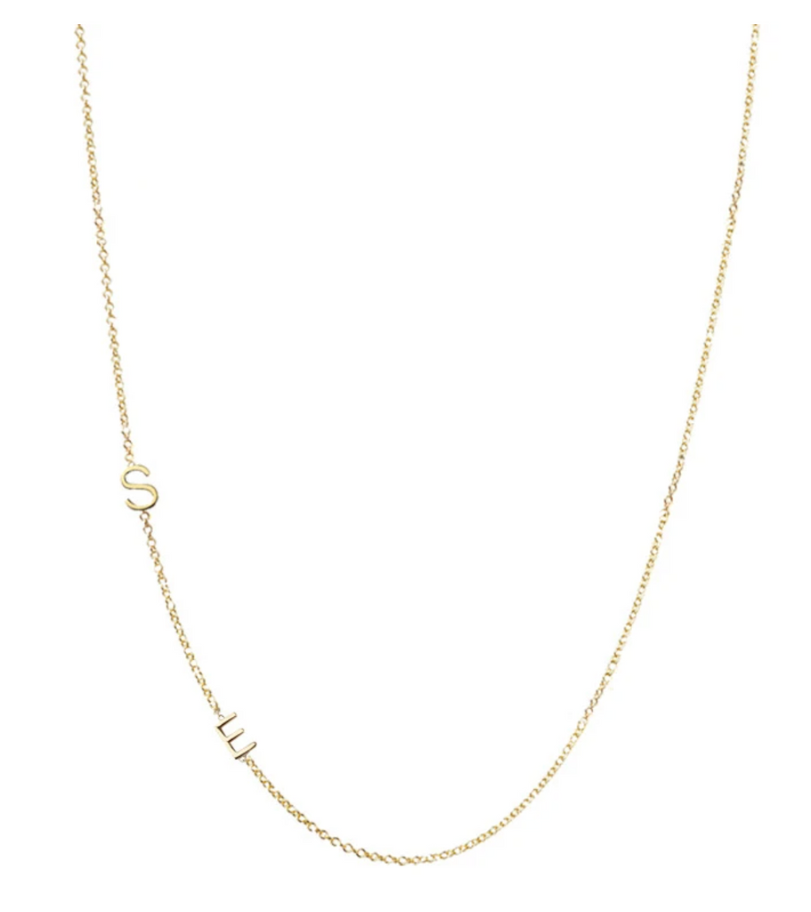 Right Hand Gal 1 Mini Initial Necklace – Collected Joy