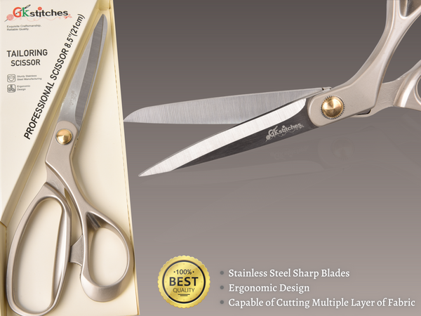 Sunland Professional Stainless Steel Heavy Duty Tailor Scissors (11 inch, Gold hadle)