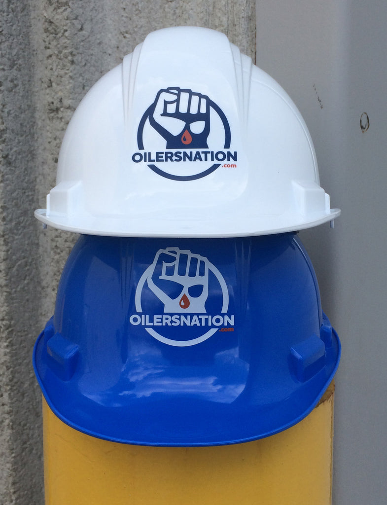 oilers hard hat