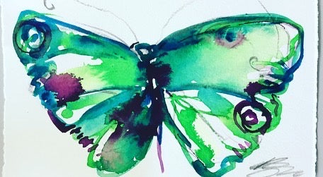 Bianca Raffaella Green butterfly #SophiesPostcard2022