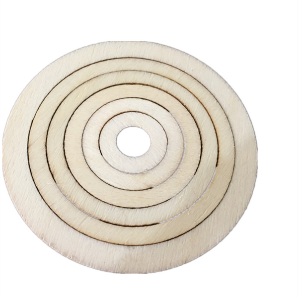 Macrame by JM - Wood Macrame rings/ 6 pieces, macrame supplies, 55mm, –  Wööl emporium de laine