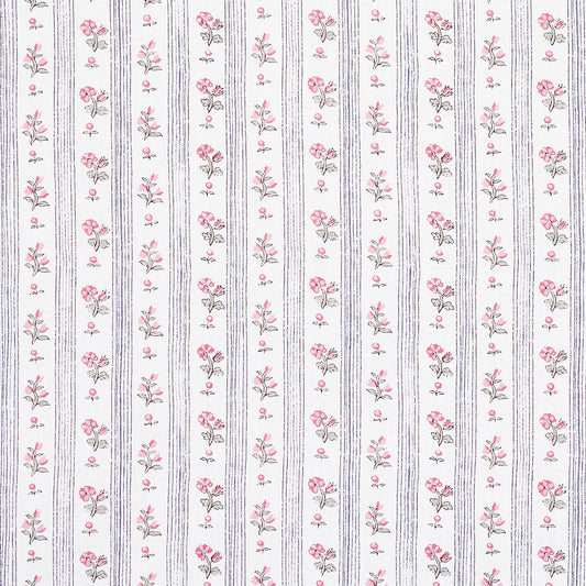 Schumacher Lady Hollyhock Brown Fabric